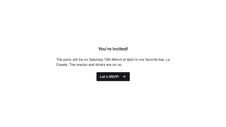 Engagement Invitation preview