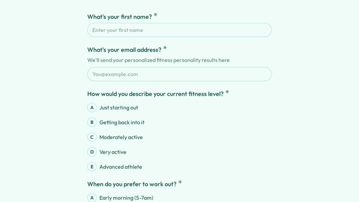 Discover Your Fitness Personality preview