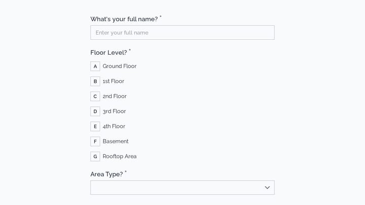 Facility Issue Report preview