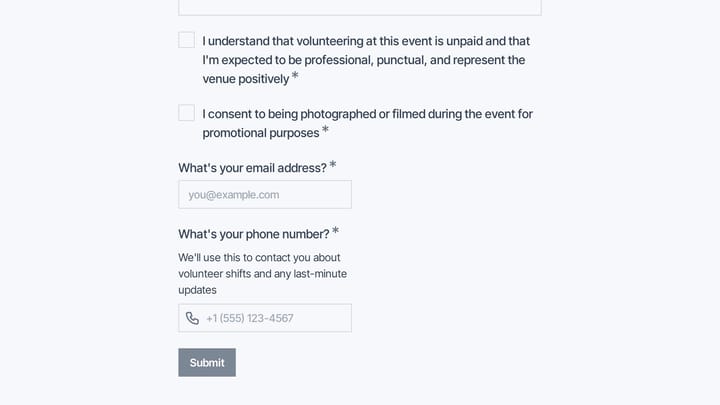 Author Book Signing Event Volunteer Application preview