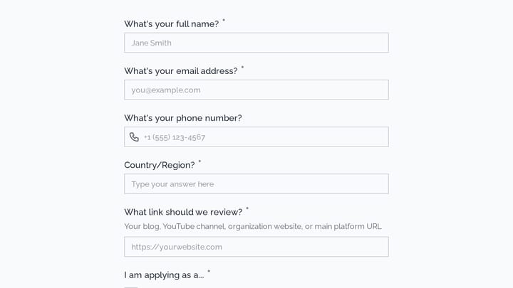 Adaptive Technology Affiliate Application preview