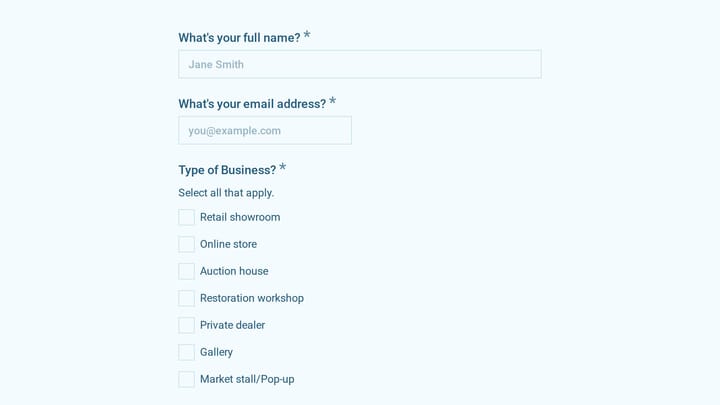Antique & Vintage Goods Dealer Carbon Footprint Survey preview