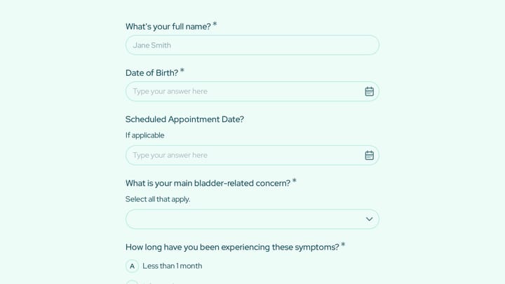 Bladder Health Assessment & Urinary Diary preview