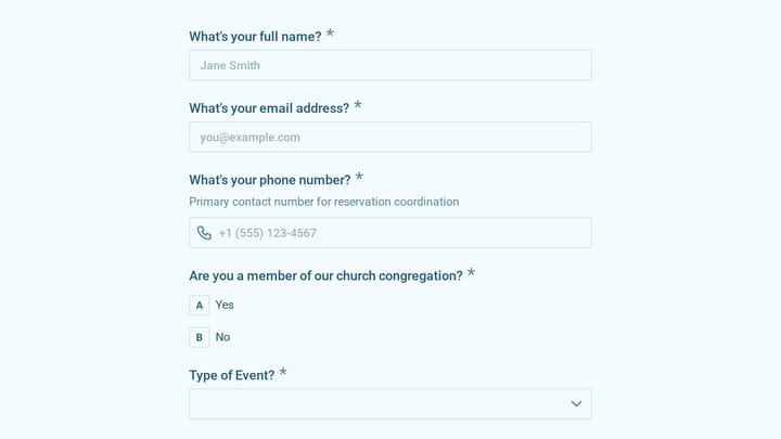 Church Facility Reservation preview