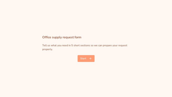 Office supply request form preview