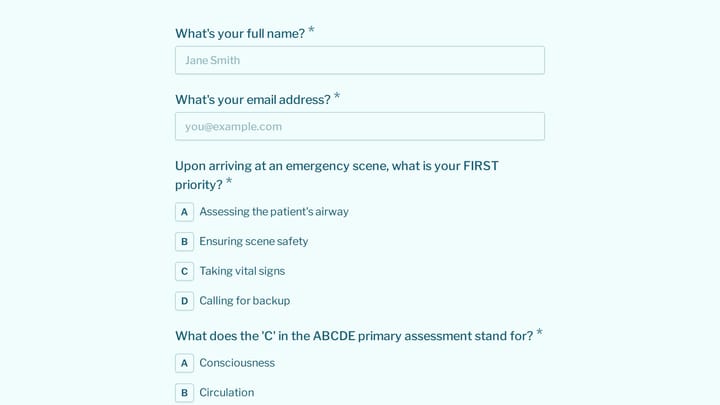 EMT Certification Practice Quiz preview