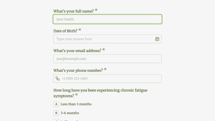 Virtual Chronic Fatigue Syndrome Evaluation preview