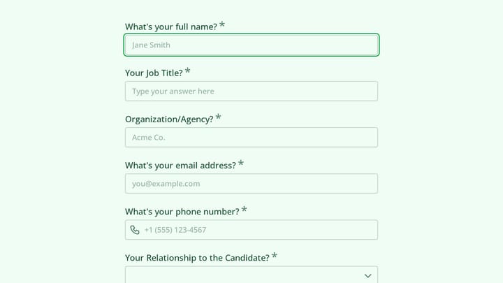 Juvenile Probation Officer Reference Check preview