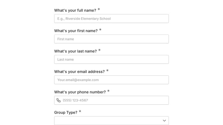 Group Visit Request preview