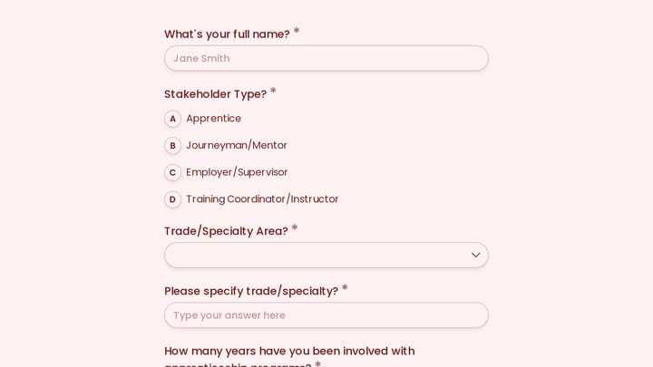 Apprenticeship Program Stakeholder Interview preview