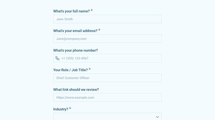 CX Discovery Call Request preview