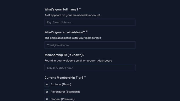 Membership Cancellation Request preview