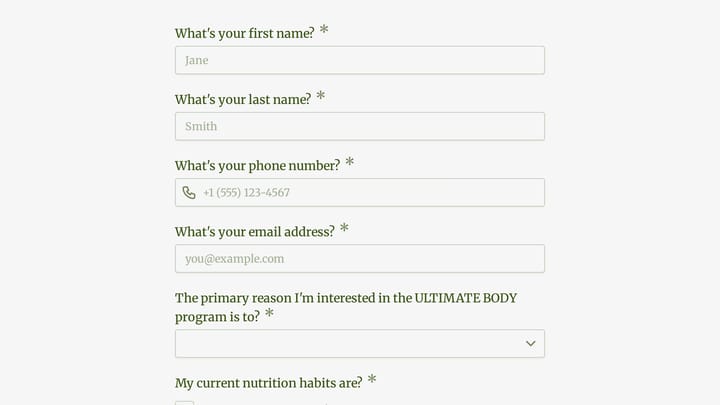 Fitness Program Signup 2 preview