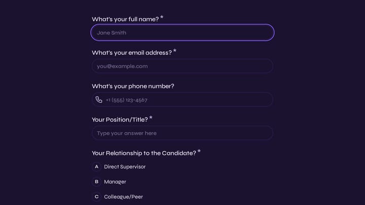 Wedding Venue Manager Reference Form preview