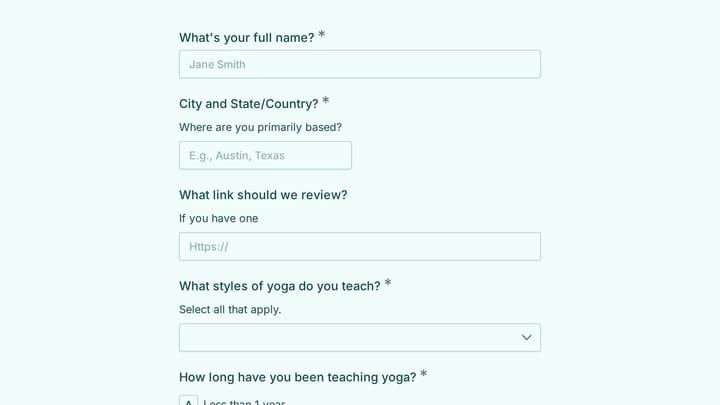 Brand Ambassador Application preview