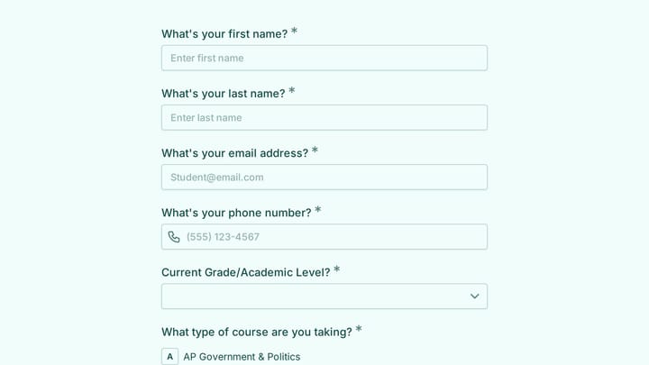 American Government Tutoring Request preview