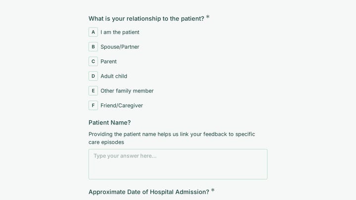Hospital Sepsis Protocol Patient & Family Survey preview