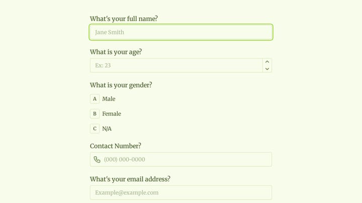 Medical History Form preview