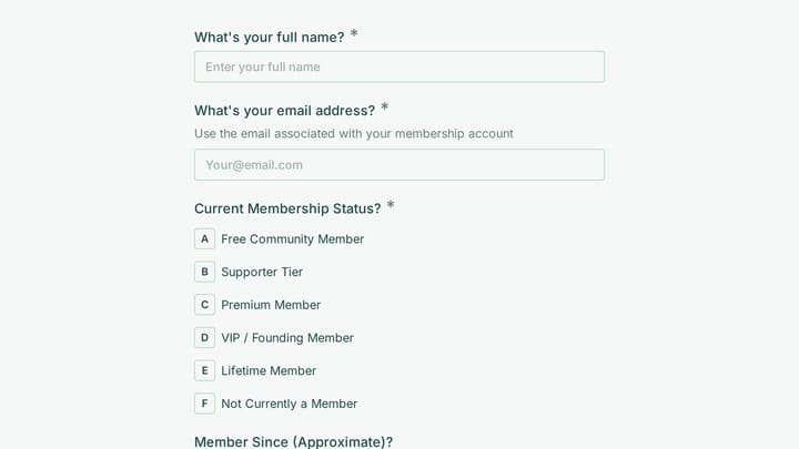 Archive Access Request preview