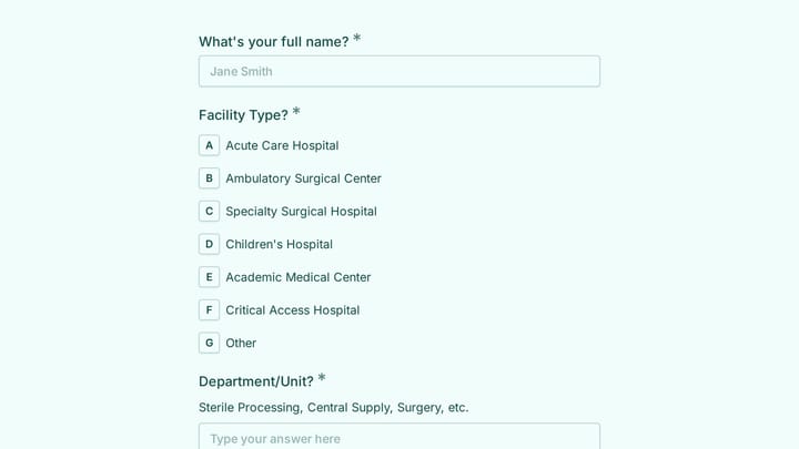 Surgical Instrument Reprocessing Evaluation preview