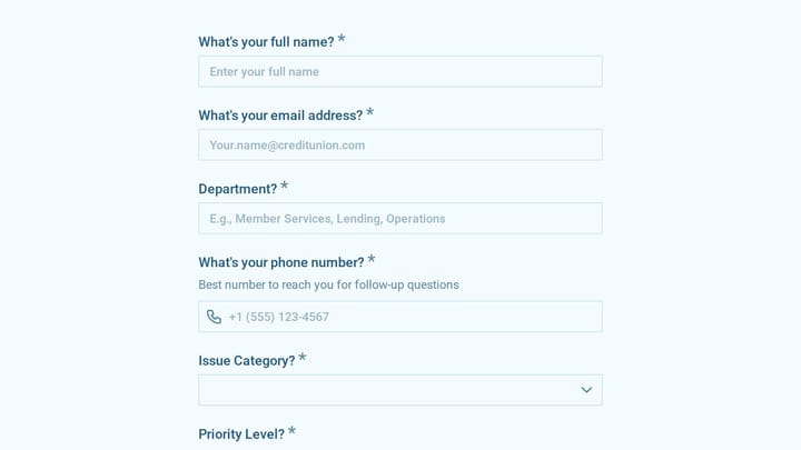 Core Banking System Support Request preview