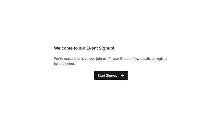 Event Signup Form preview