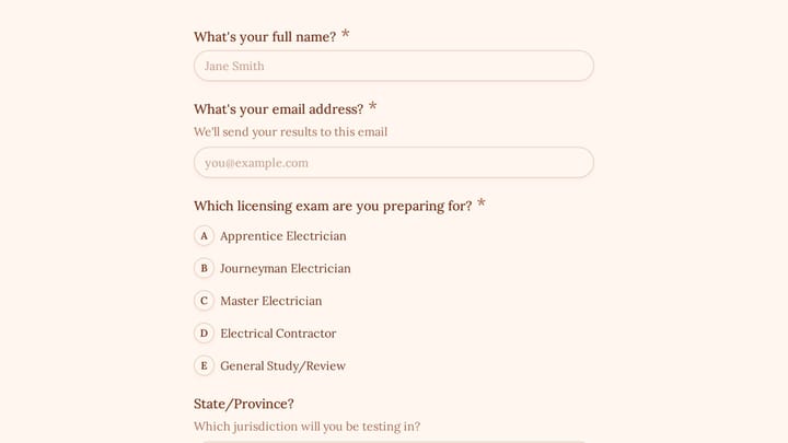 Electrical Contractor Licensing Exam Prep Quiz preview