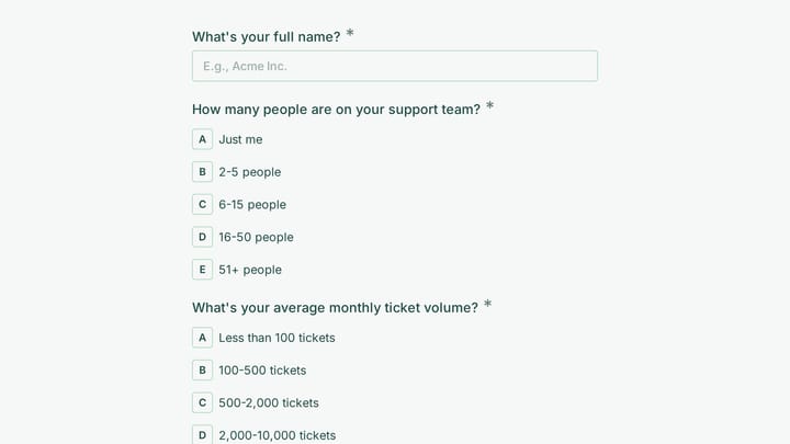 Help Desk Software Selector Quiz preview