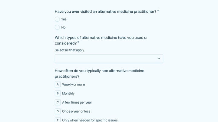 Alternative Medicine Practitioner Booking Research preview