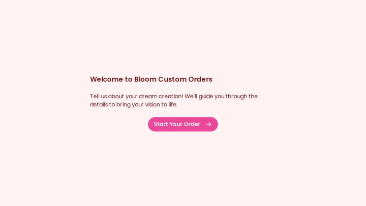 Bloom Custom Order Form preview