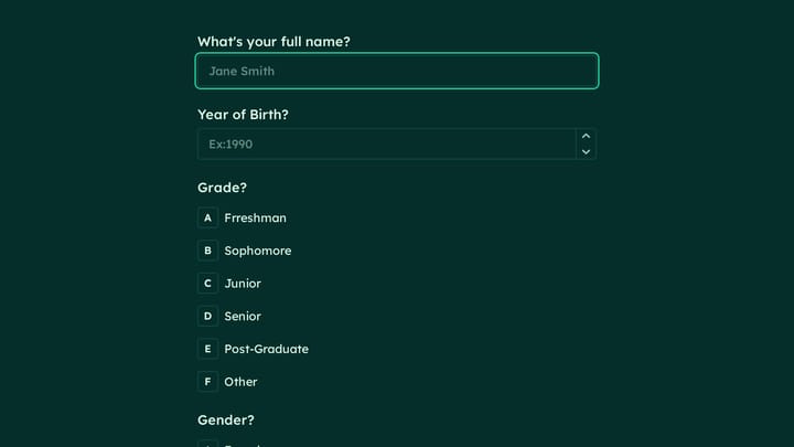 Student Stress Survey Form preview