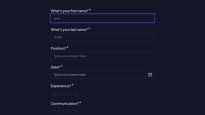 Interview Evaluation Form preview