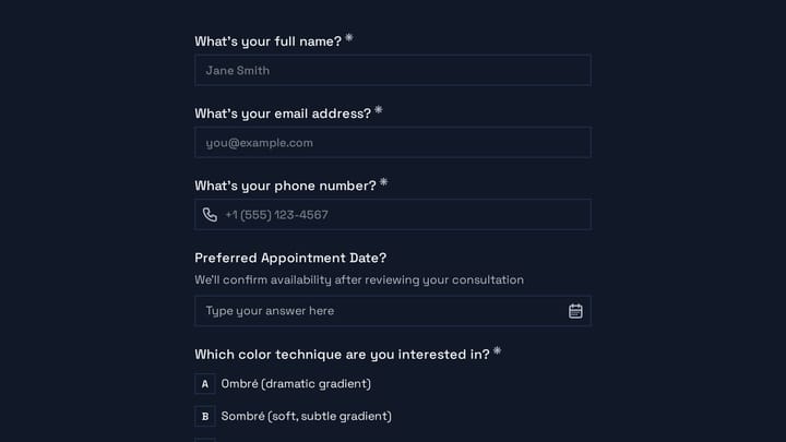 Hair Coloring Consultation preview