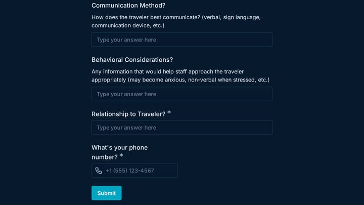 Airport Employee Missing Person Report for Special Needs Traveler preview