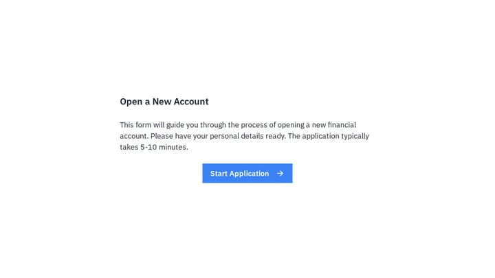 Account Opening Form preview