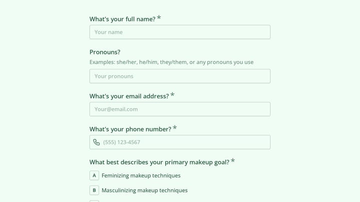 Gender-Affirming Makeup Consultation preview