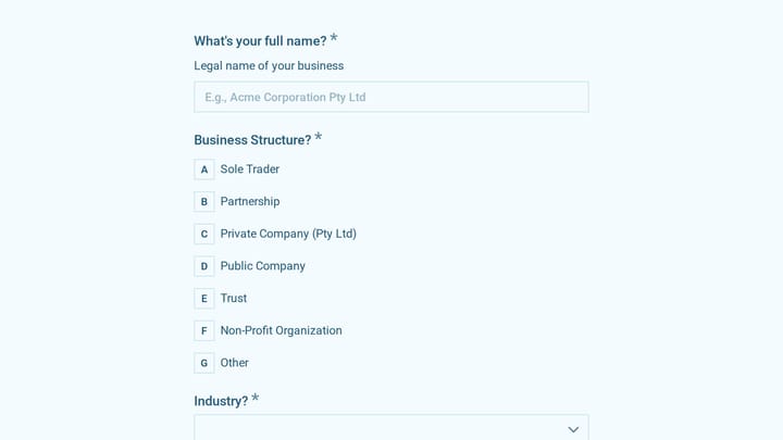 Business Insurance Quote Request preview