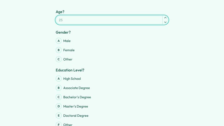 Community Needs Survey Form preview