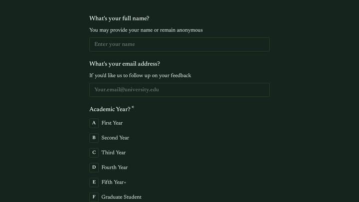 College Writing Center Usage Survey preview