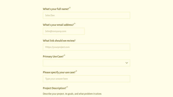 Blockchain Development Project Inquiry preview