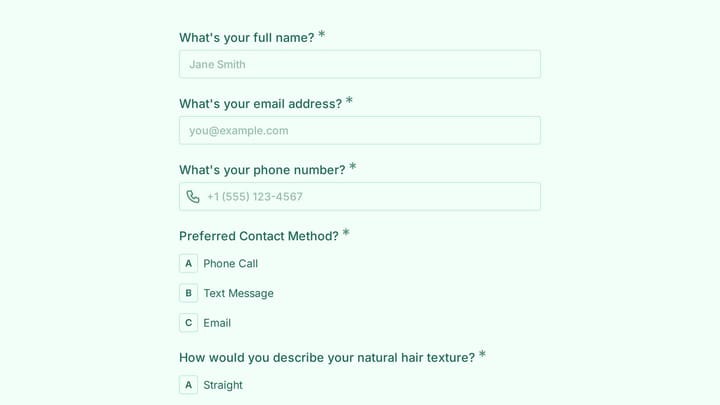 Hair Extension Consultation preview