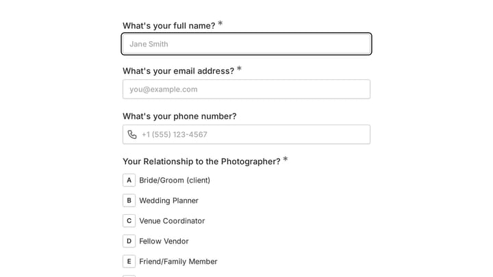 Wedding Photographer Reference Verification preview