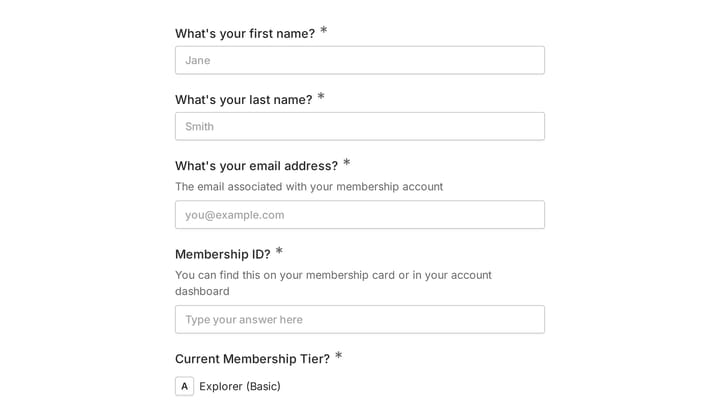 Membership Cancellation Request preview