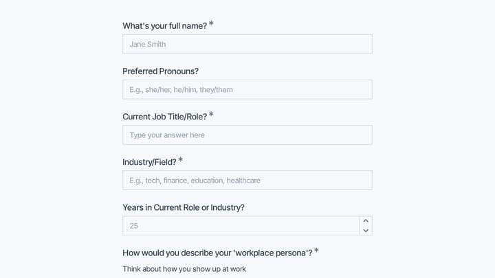 Authenticity Coaching Intake Form preview
