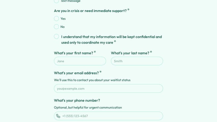 Recovery Coaching Waitlist preview