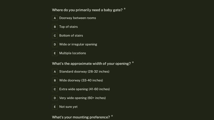 Baby Gate Recommendation Quiz preview