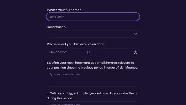 Self Evaluation preview