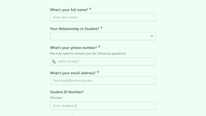 Missing Student Welfare Check Request preview