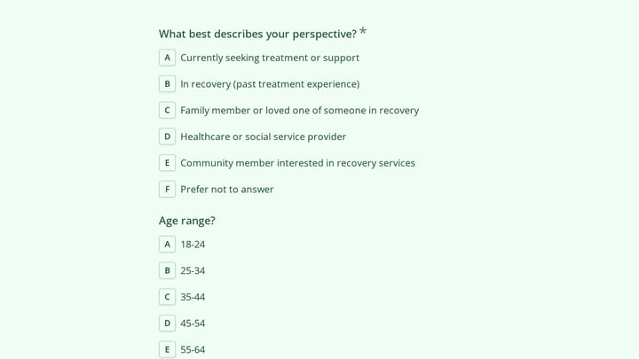 Addiction Recovery Program Research Survey preview