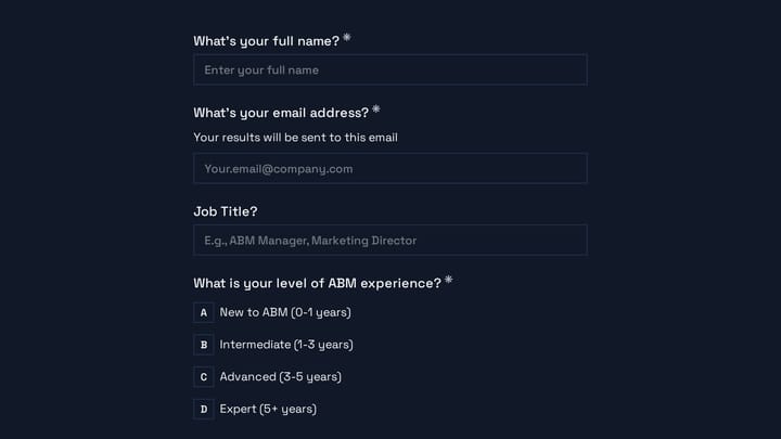 Account-Based Marketing Specialist Knowledge Assessment preview
